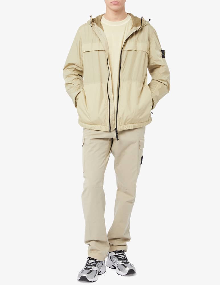 rinascente Stone Island Giacca crinkle con cappuccio