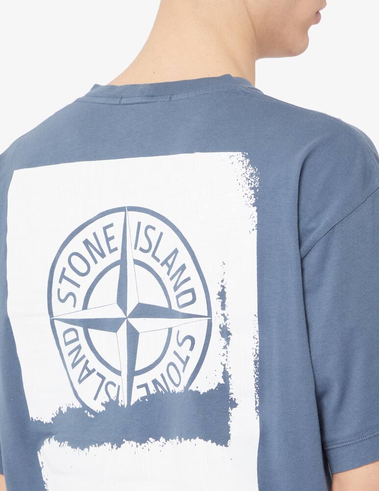 rinascente Stone Island Maglietta stampa poster retro