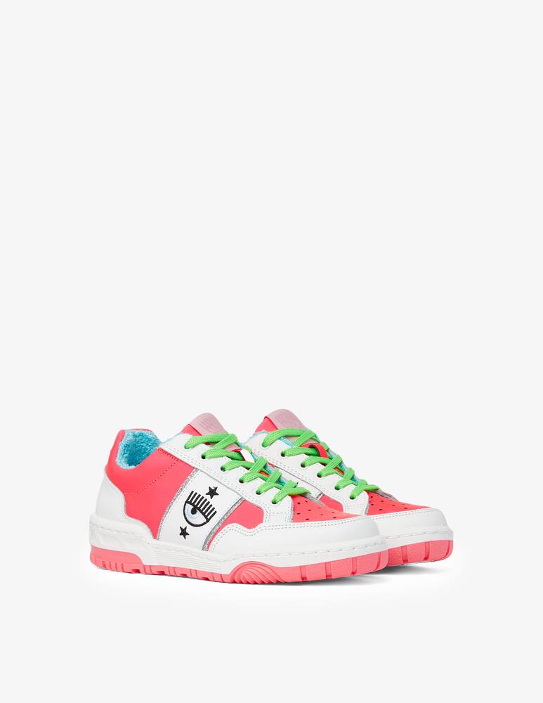 rinascente Chiara Ferragni Low top sneakers fluo fur - White