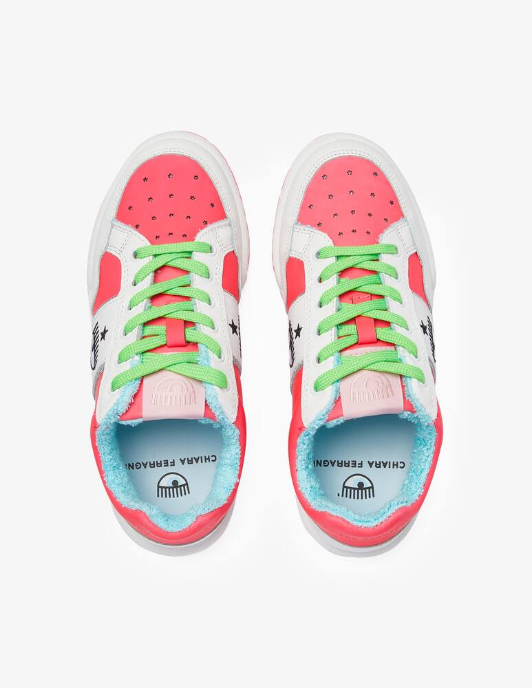 rinascente Chiara Ferragni Low top sneakers fluo fur - White