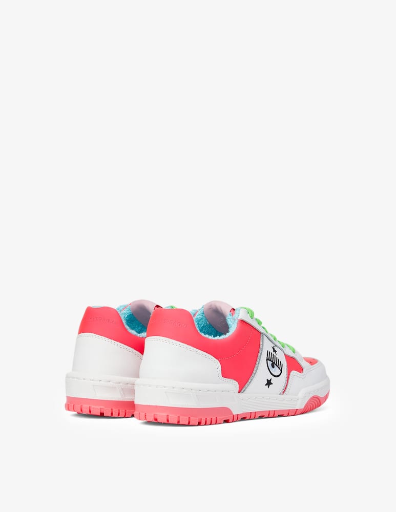 rinascente Chiara Ferragni Low top sneakers fluo fur - White