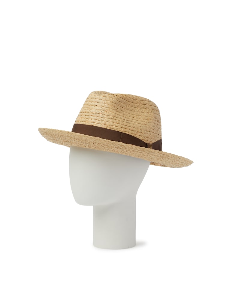 Borsalino Cappello con treccia rafia e tesa larga - marrone - immagine 1 Borsalino Cappello con treccia rafia e tesa larga - marrone - immagine 1