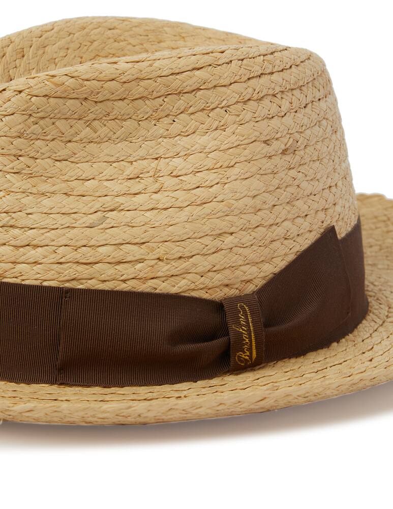 rinascente Borsalino Wide rafia braid cap - brown