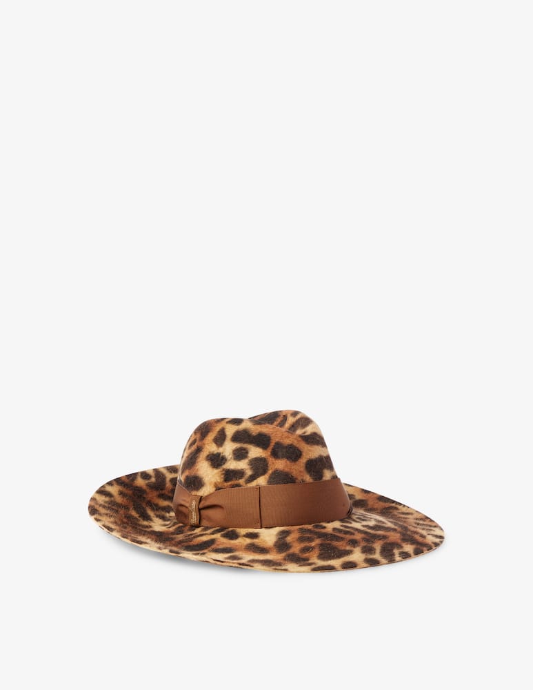 rinascente Borsalino Sophie leopard hat - Brown
