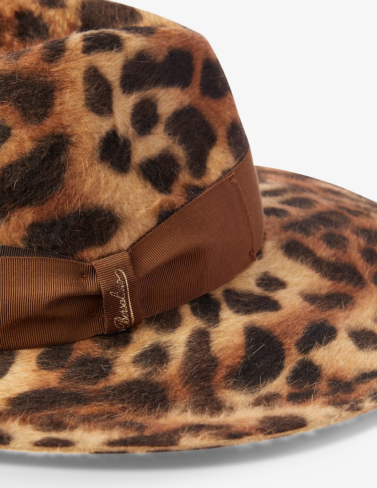 rinascente Borsalino Sophie leopard hat - Brown