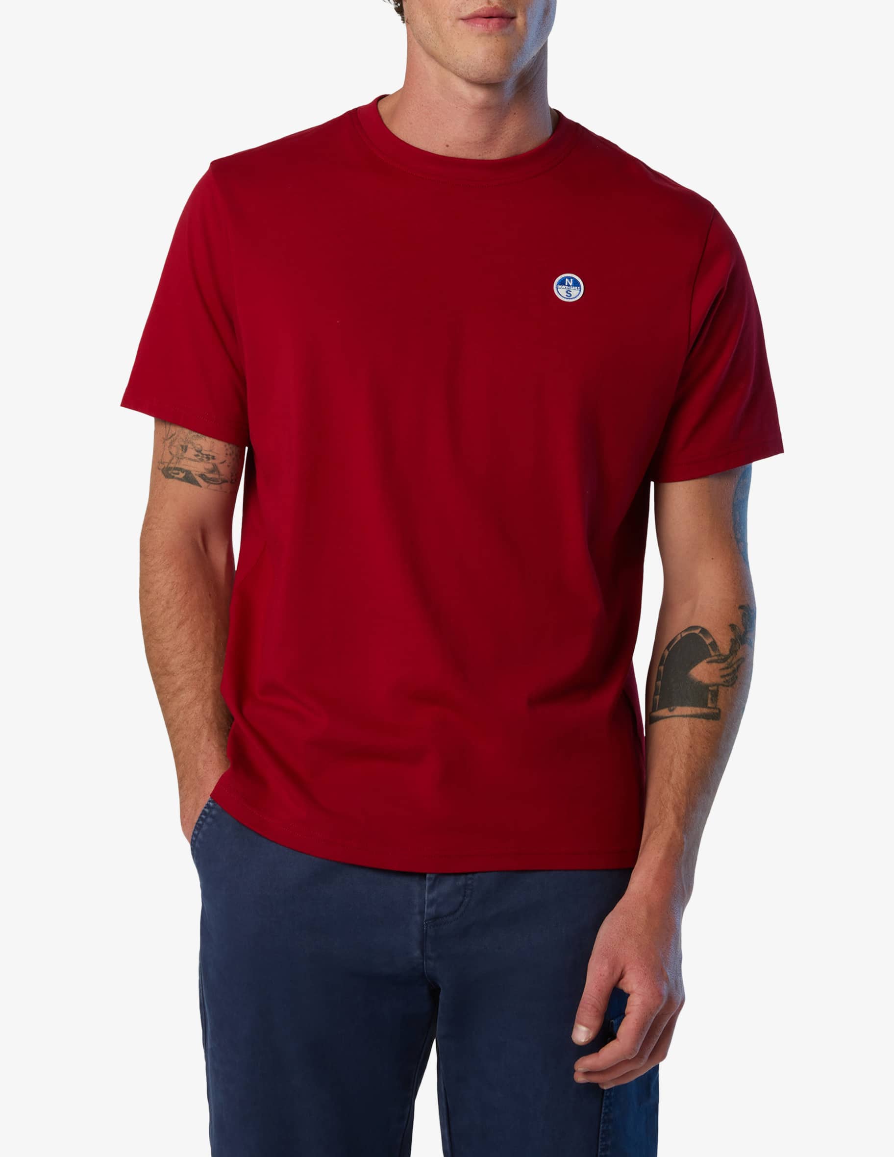 North Sails T-shirt da Uomo con Maxi Stampa