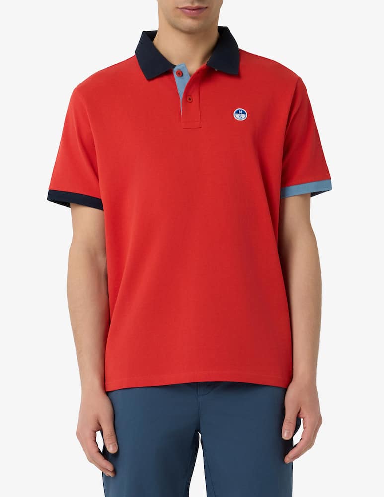 rinascente North Sails Piqué polo shirt with contrast collar