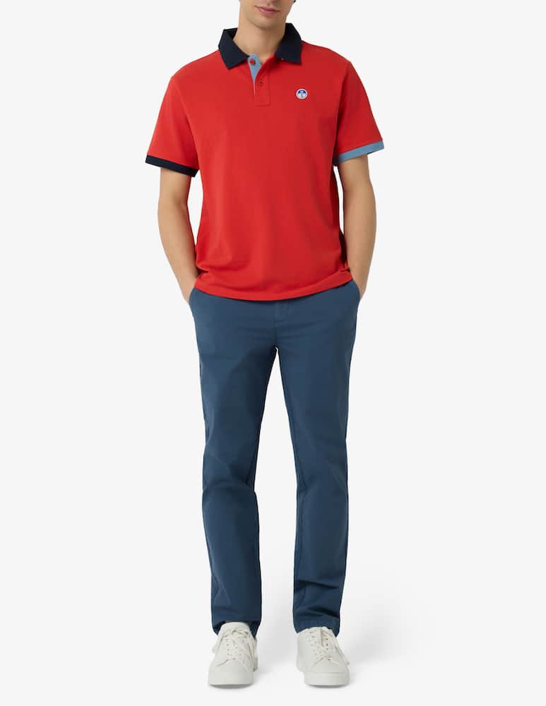 rinascente North Sails Piqué polo shirt with contrast collar
