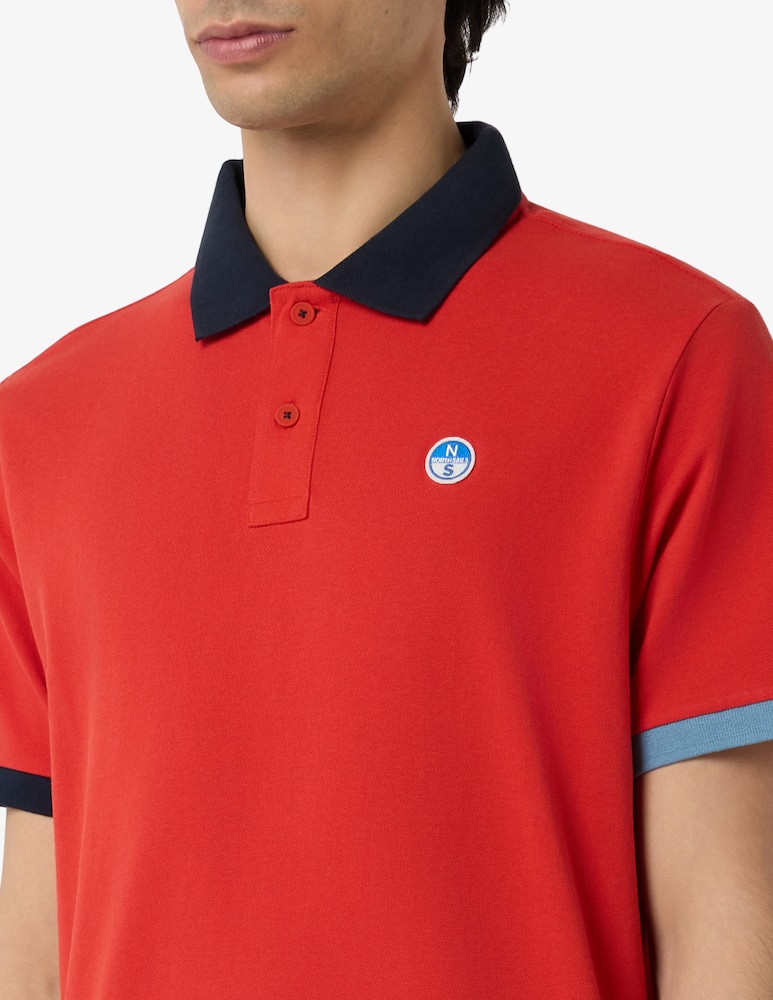 rinascente North Sails Piqué polo shirt with contrast collar