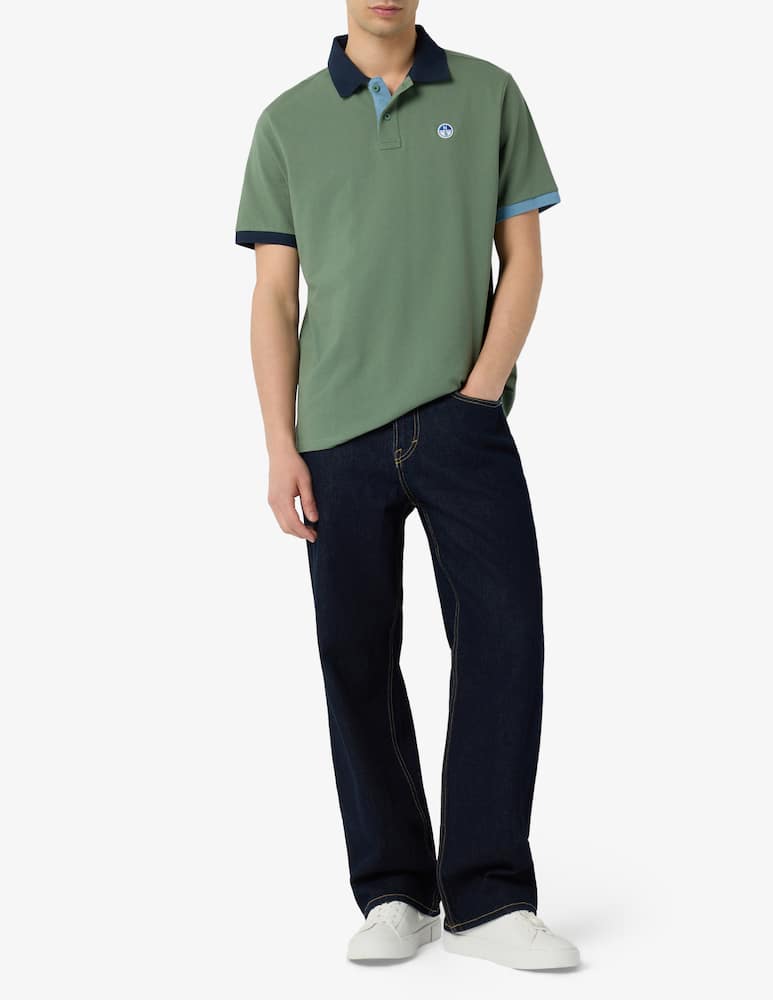 North Sails Piqué polo shirt with contrast collar - picture 2 North Sails Piqué polo shirt with contrast collar - picture 2