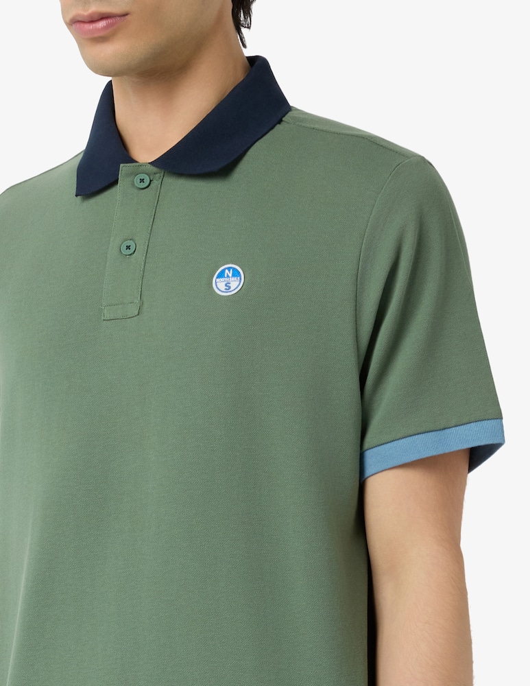 North Sails Piqué polo shirt with contrast collar - picture 4 North Sails Piqué polo shirt with contrast collar - picture 4