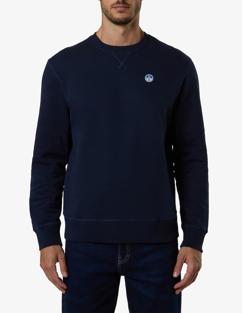 North Sails Crewneck sweatshirt with logo patch - picture 1