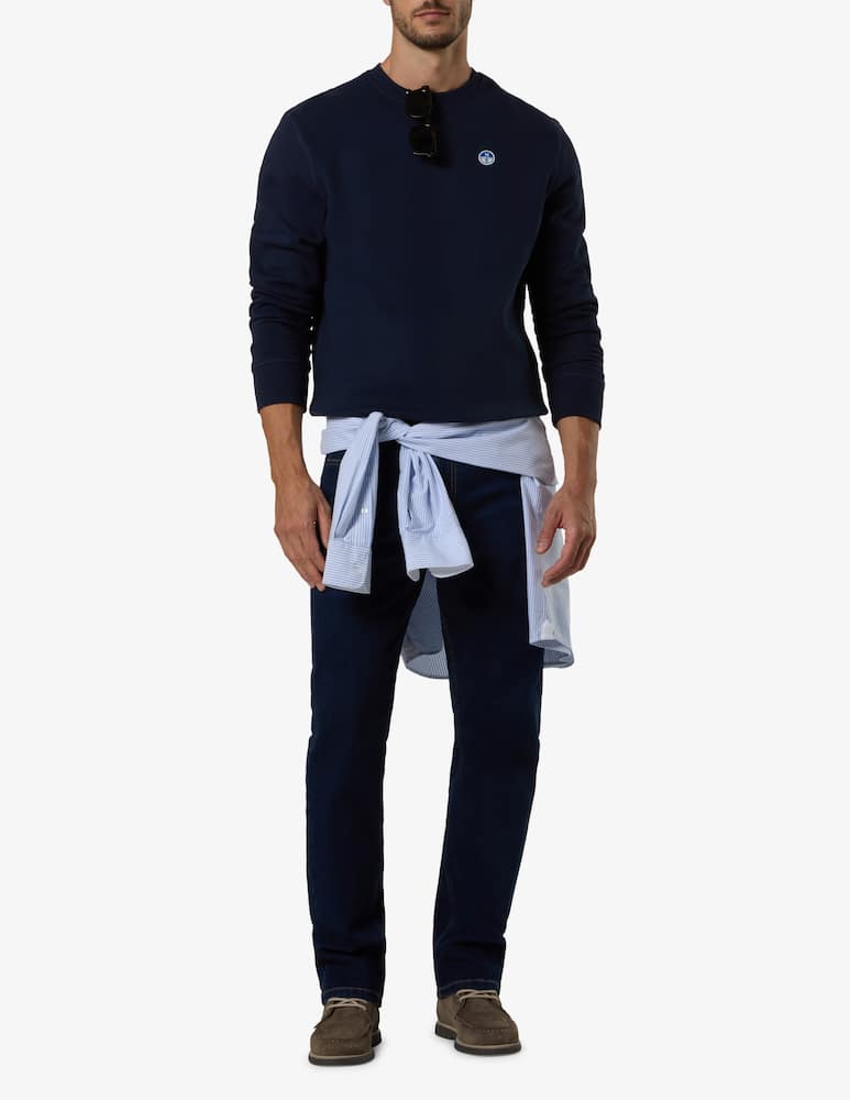 North Sails Crewneck sweatshirt with logo patch - picture 2