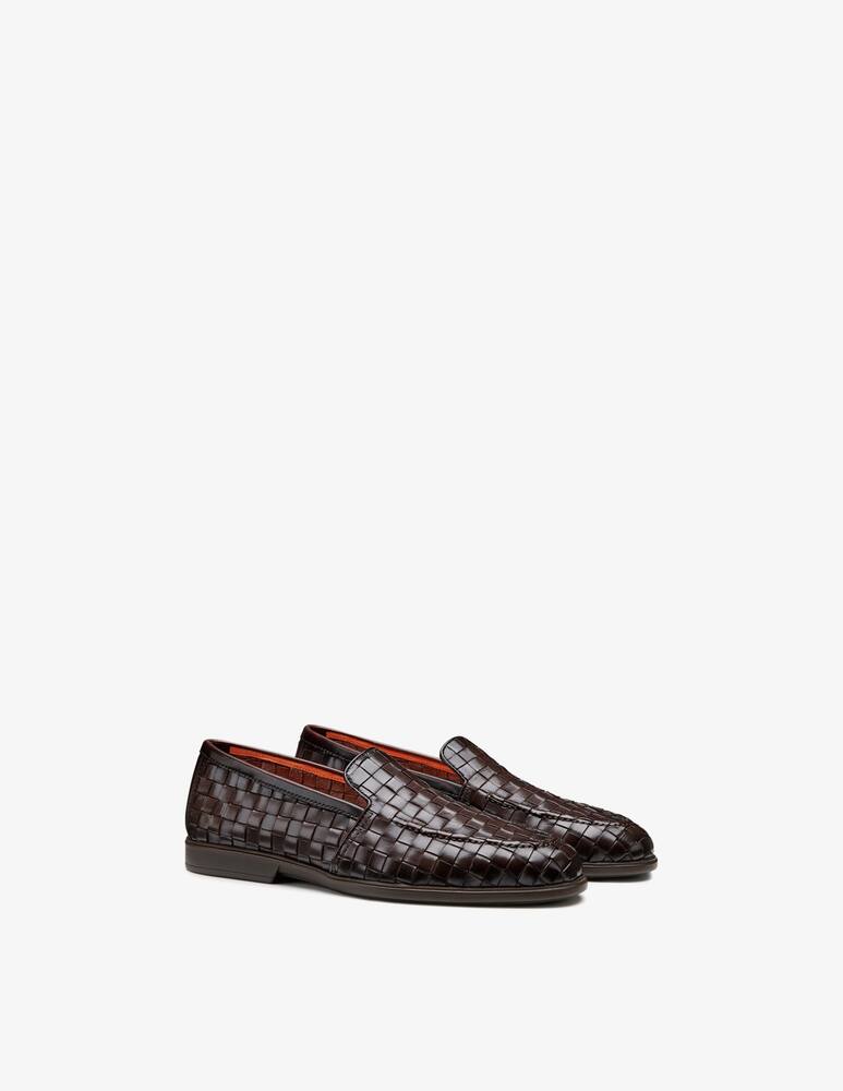 rinascente Santoni Mocassini in pelle intrecciata