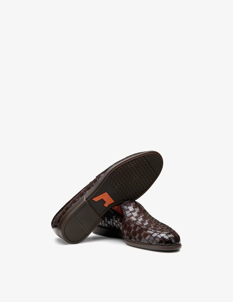 rinascente Santoni Mocassini in pelle intrecciata