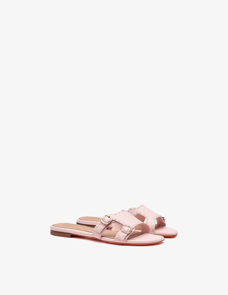 Santoni Sandalo slide Didi in pelle rosa - immagine 4 Santoni Sandalo slide Didi in pelle rosa - immagine 4
