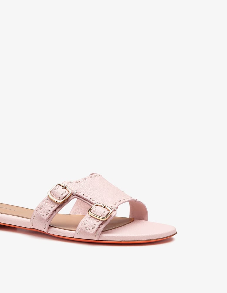Santoni Sandalo slide Didi in pelle rosa - immagine 5 Santoni Sandalo slide Didi in pelle rosa - immagine 5