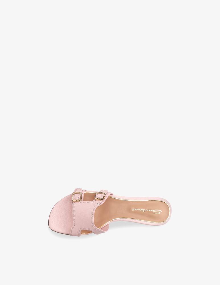 rinascente Santoni Pink leather Didi slide sandal