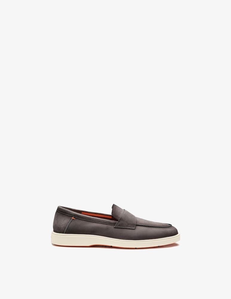 rinascente Santoni Mocassini penny in pelle scamosciata