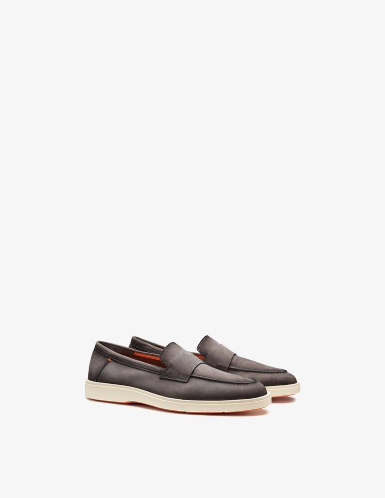 rinascente Santoni Mocassini penny in pelle scamosciata