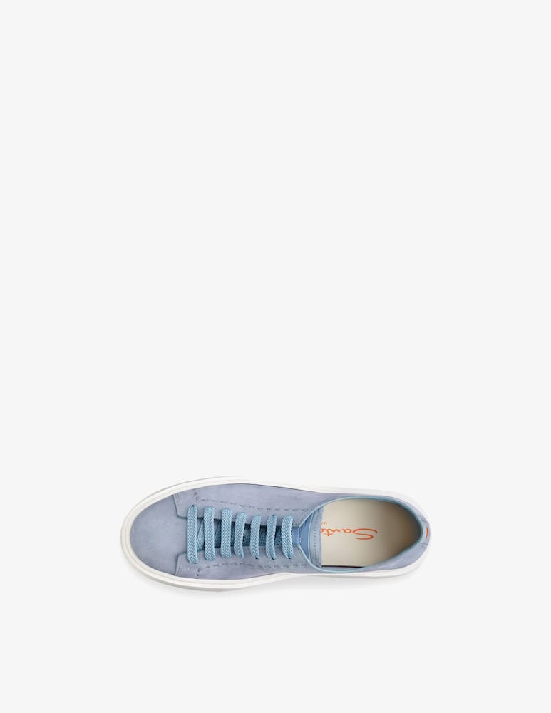Santoni Light Blue suede sneaker - picture 7 Santoni Light Blue suede sneaker - picture 7
