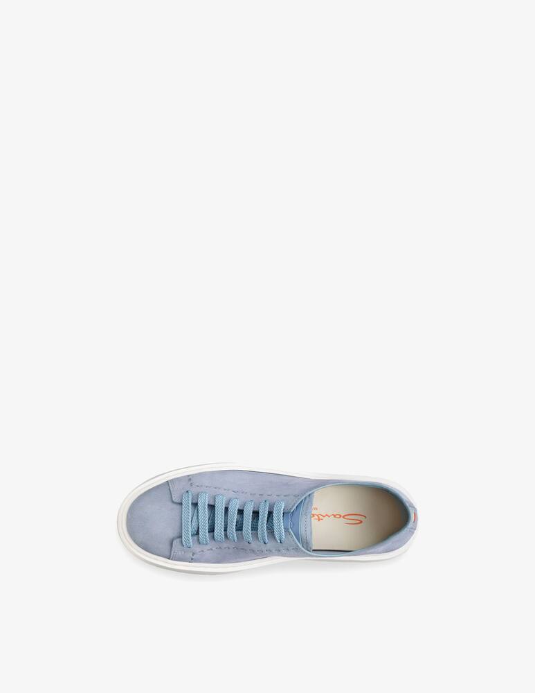 rinascente Santoni Sneaker in suede azzurro chiaro