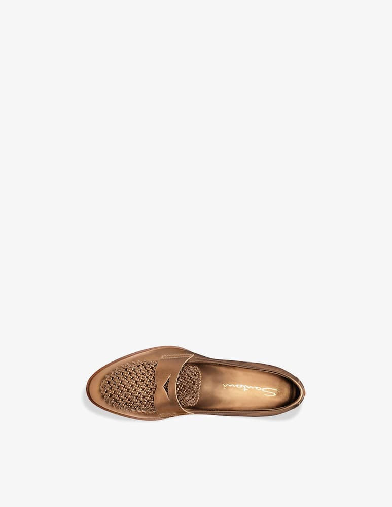 Santoni Mocassino penny in pelle laminata oro - immagine 6 Santoni Mocassino penny in pelle laminata oro - immagine 6