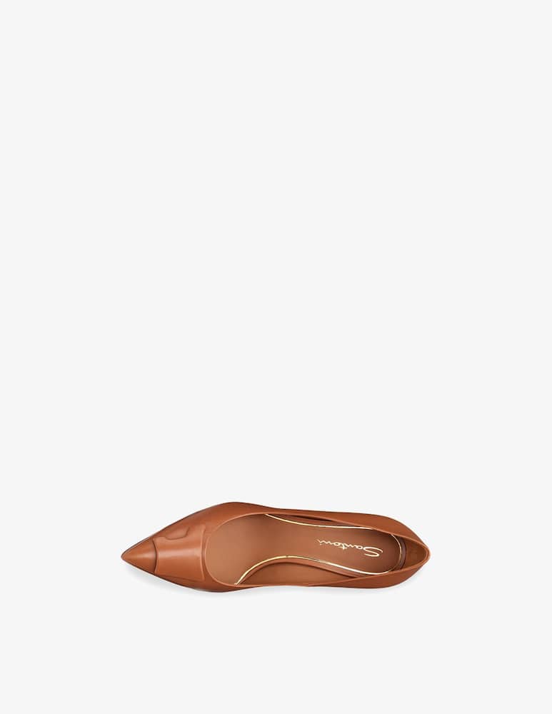 rinascente Santoni Brown leather high-heel Sibille pump