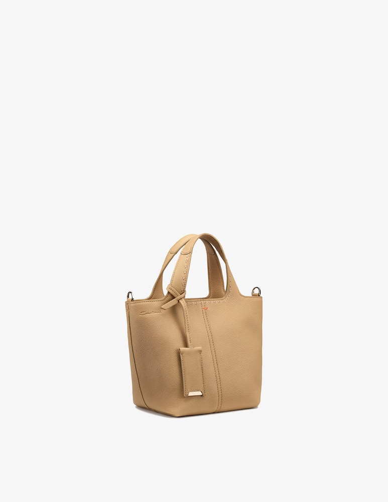 Santoni Borsa in pelle martellata beige - immagine 4 Santoni Borsa in pelle martellata beige - immagine 4