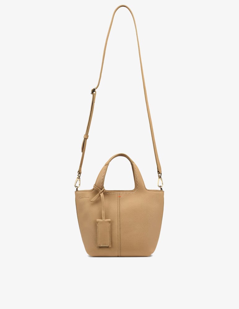 Santoni Borsa in pelle martellata beige - immagine 7 Santoni Borsa in pelle martellata beige - immagine 7