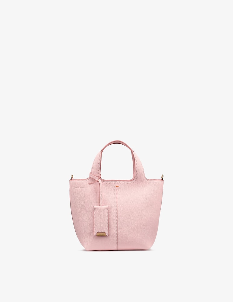 Santoni Borsa in pelle martellata rosa - immagine 1 Santoni Borsa in pelle martellata rosa - immagine 1