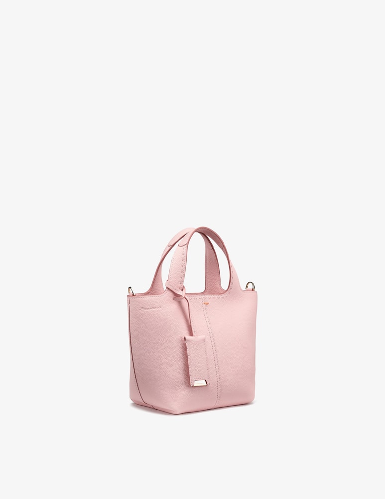 Santoni Borsa in pelle martellata rosa - immagine 4 Santoni Borsa in pelle martellata rosa - immagine 4