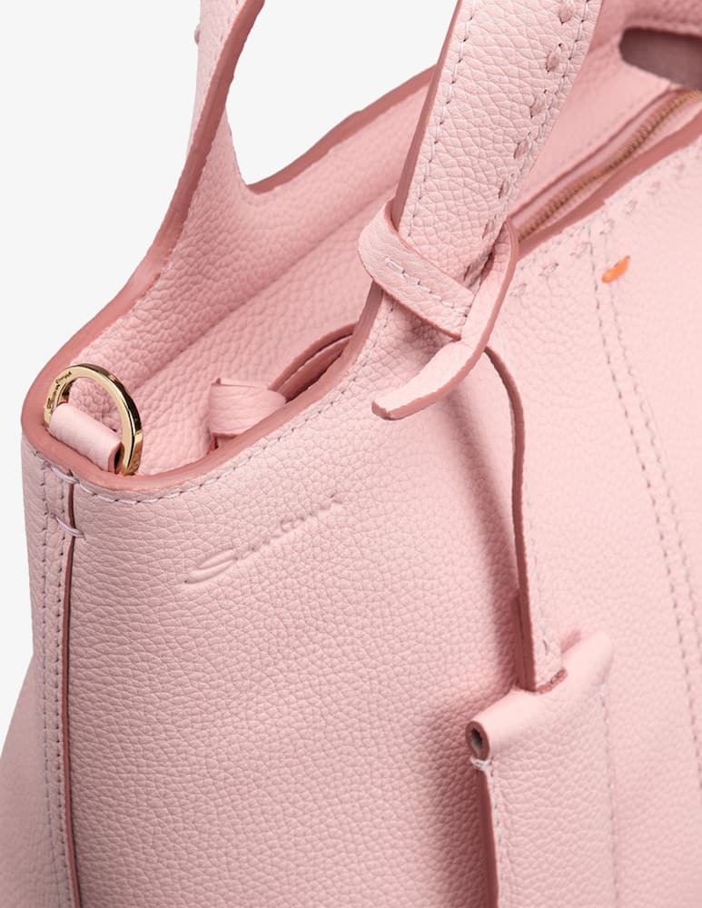 Santoni Borsa in pelle martellata rosa - immagine 5 Santoni Borsa in pelle martellata rosa - immagine 5