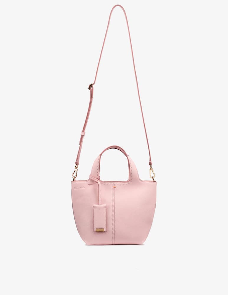 Santoni Borsa in pelle martellata rosa - immagine 7 Santoni Borsa in pelle martellata rosa - immagine 7
