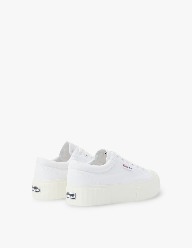Superga Sneakers alte in cotone con platform - immagine 4