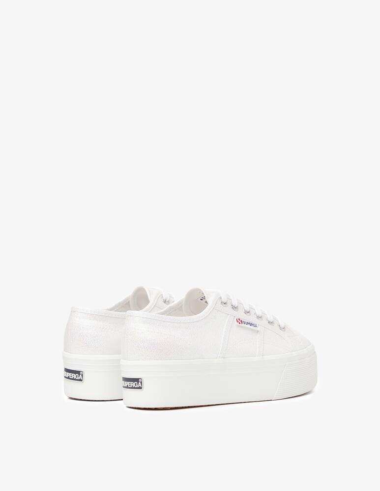 rinascente Superga Sneakers basse platform in lamè - argento