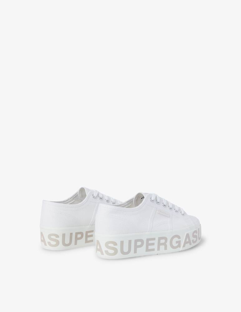 rinascente Superga Sneakers basse in cotone Platform lettering - bianco