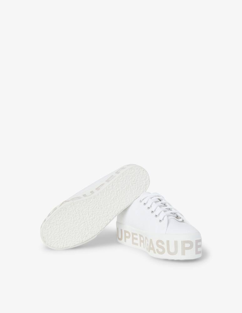 Superga Sneakers basse in cotone Platform lettering - bianco - immagine 5 Superga Sneakers basse in cotone Platform lettering - bianco - immagine 5