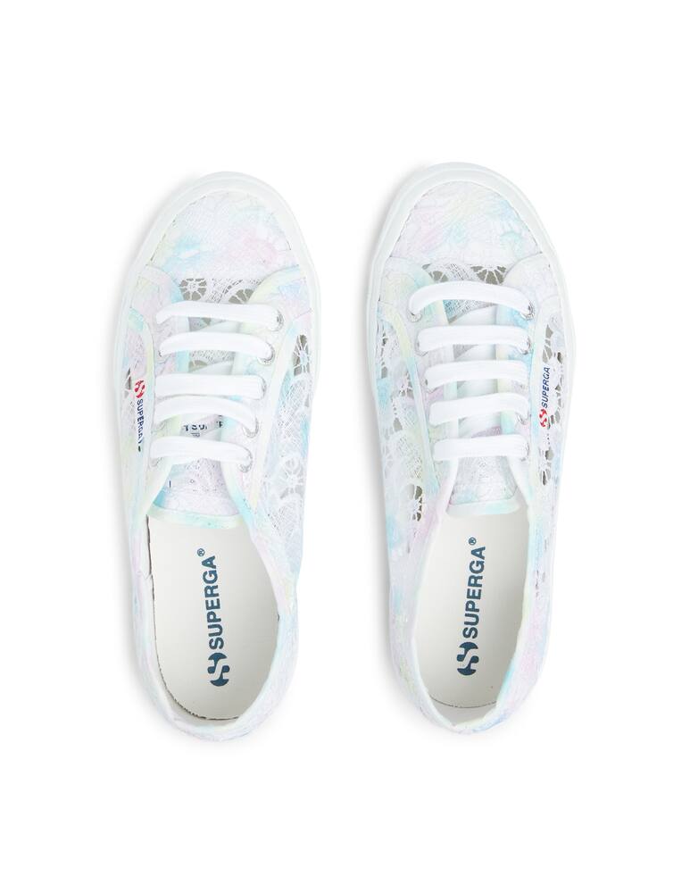 rinascente Superga Macrame tie dye cotton low-top sneakers - light blue