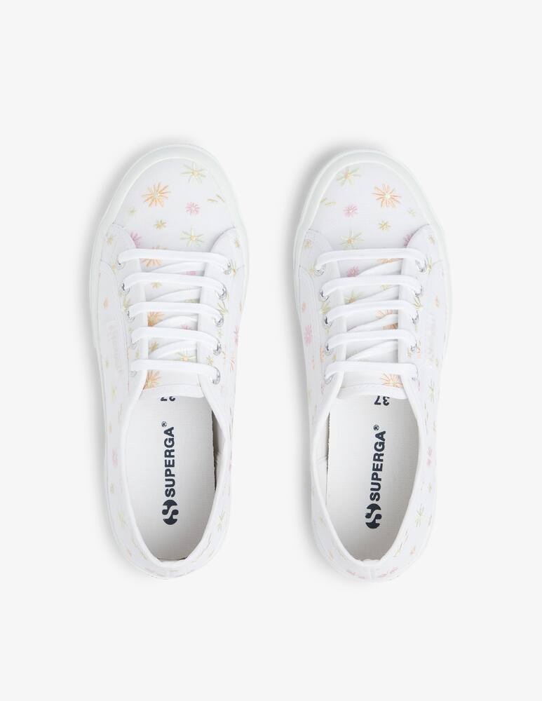 rinascente Superga Sneakers basse con ricamo floreale - bianco