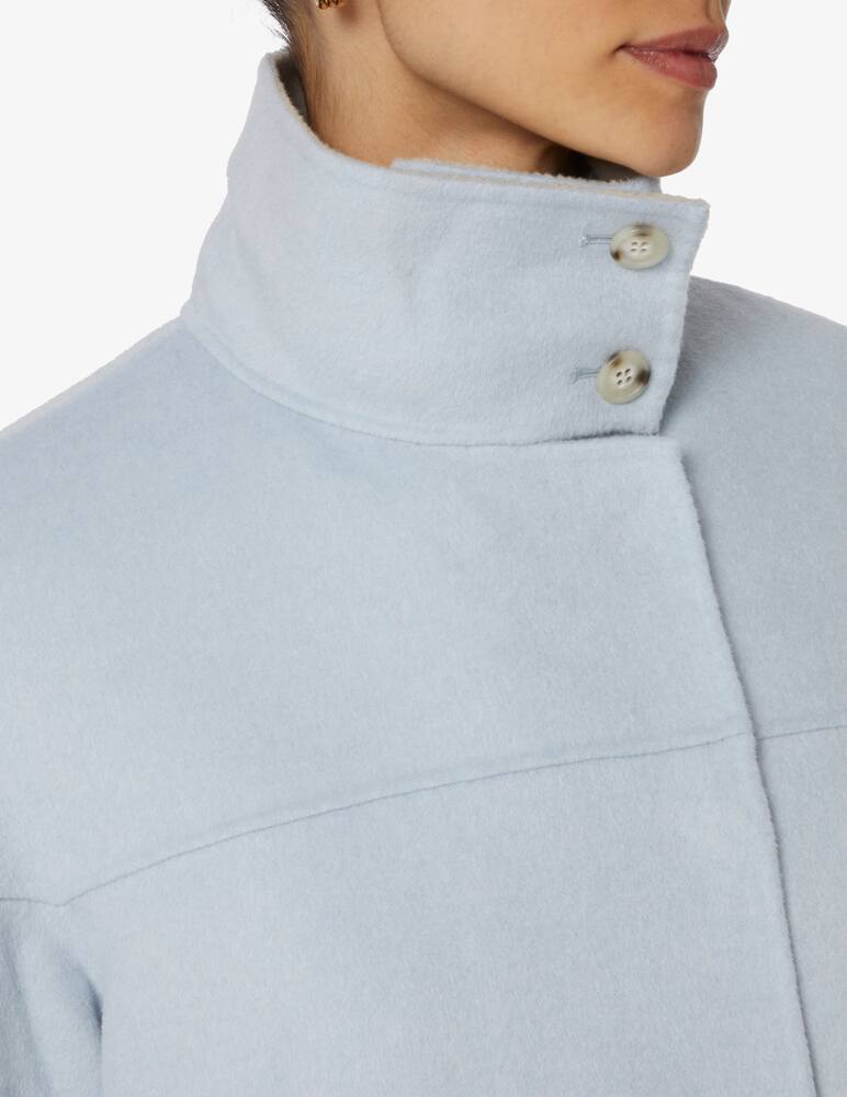 rinascente Manila Grace Egg shaped coat in wool blend - White