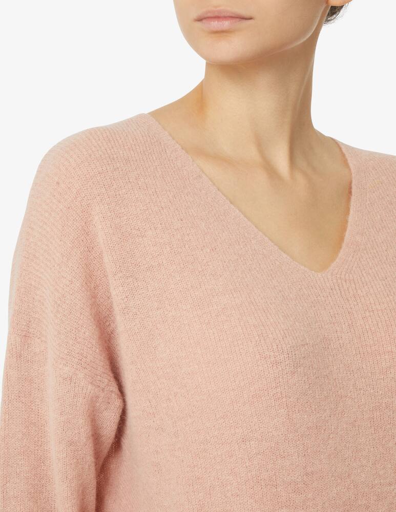 rinascente Manila Grace Maglia in misto lana con scollo a v - Rosa