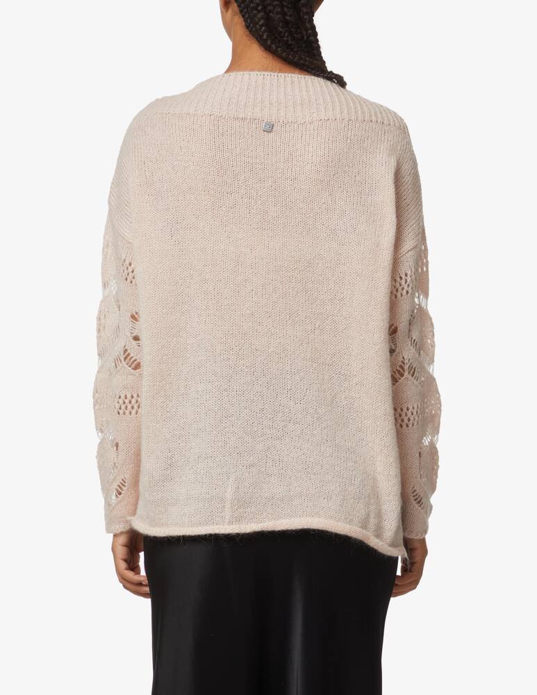 rinascente Manila Grace Asymmetrical sweater in wool blend - Beige