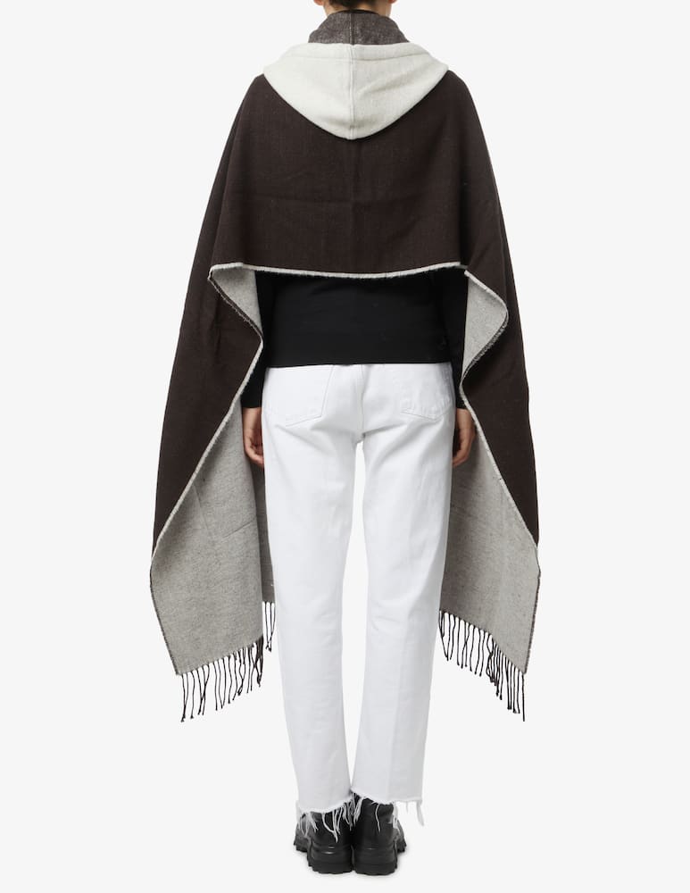 rinascente Manila Grace Hooded poncho - Brown