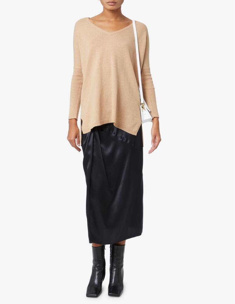 rinascente Manila Grace Knot silk midi skirt - Black