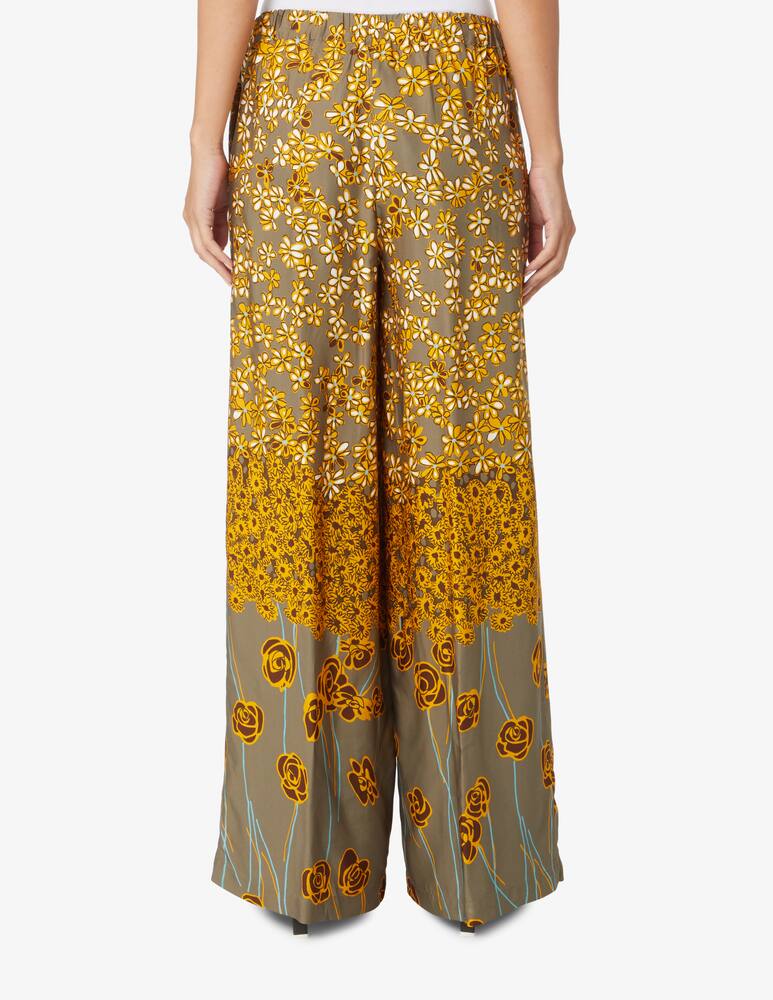 Manila Grace Viscose palazzo trousers - Yellow - picture 3 Manila Grace Viscose palazzo trousers - Yellow - picture 3