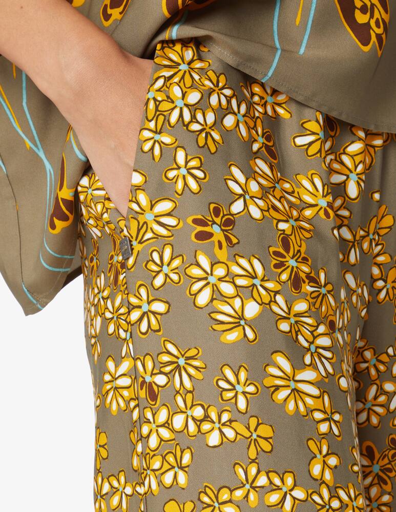 Manila Grace Viscose palazzo trousers - Yellow - picture 4 Manila Grace Viscose palazzo trousers - Yellow - picture 4