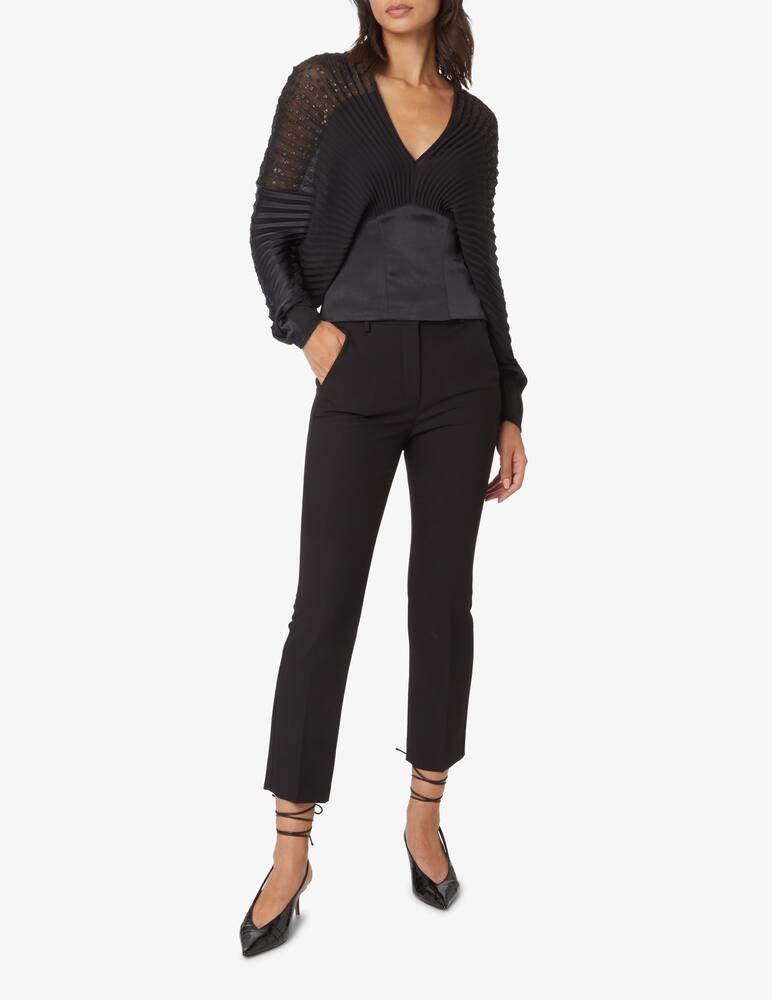 rinascente Manila Grace Blouse with pleats - Black