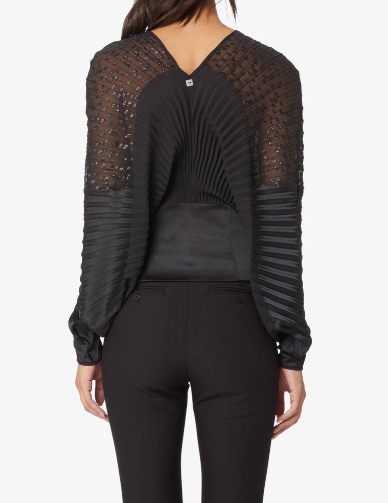 rinascente Manila Grace Blouse with pleats - Black