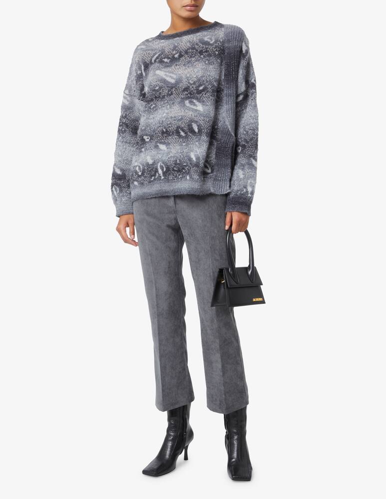 rinascente Manila Grace Wool blend sweater with slit - Grey